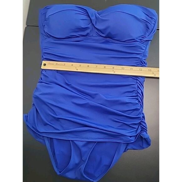 Ralph Lauren Beach Club Twist Bandeau One-Piece Swimsuit Large EUC - Picture 6 of 10